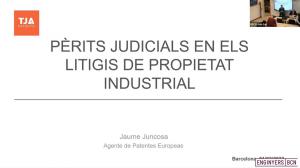 Pèrit Judicial en els litigis de propietat industrial
