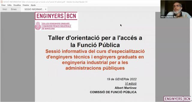 Sessió informativa del curs d'especialització d'enginyers tècnics graduats en enginyeria industrial